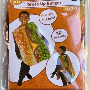 Kids Burger Costume with 3D Accents